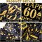 60th Birthday Decorations for Men Women - Happy 60th Birthday Banner Party decorations Cheers to 60 Years Birthday Party Suppiles Black Gold Backdrop for 60th Birthday Decor (71 x 45 inch)